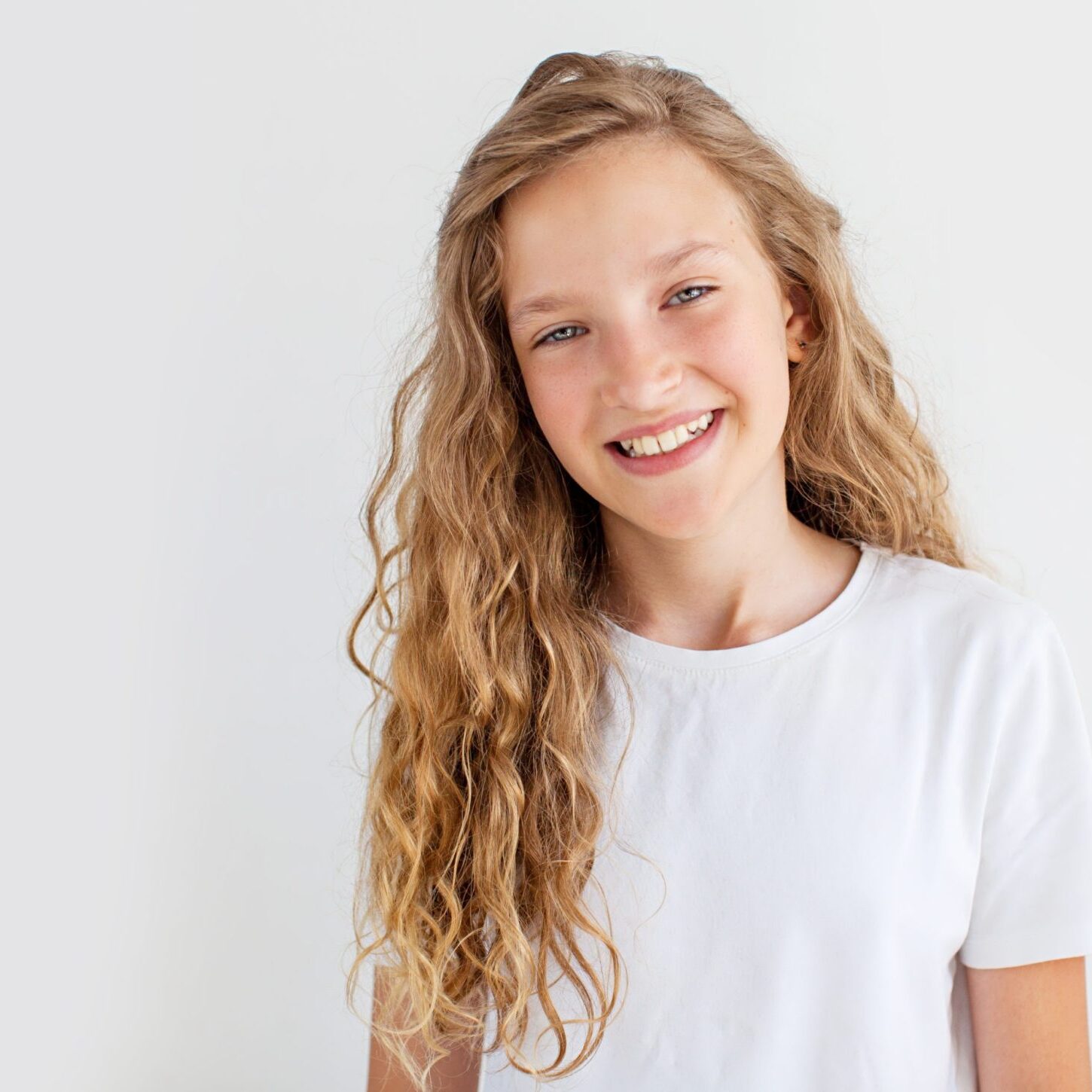 Portrait smiling young girl teen orthodontist bountiful